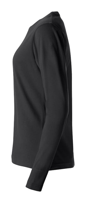 Basic Dame T-shirt med langeærmer - Sort - Clique 029034