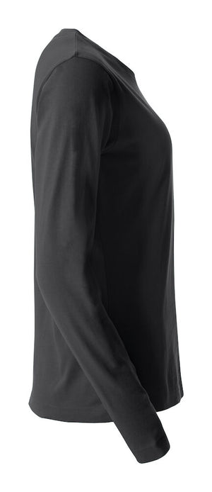 Basic Dame T-shirt med langeærmer - Sort - Clique 029034