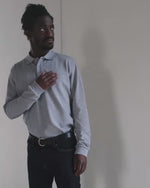 Langærmet Polo T-shirt med stretch - Herre - Sort - 0544
