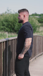 Eksklusiv bambus T-shirt til herrer i sort – Vimpulze