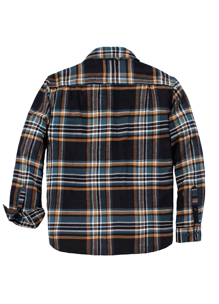 Carhartt flannelskjorte med lange ærmer, Sort - 107010