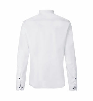 Fine Twill Contrast Business Skjorte, Hvid, Seven Seas S370