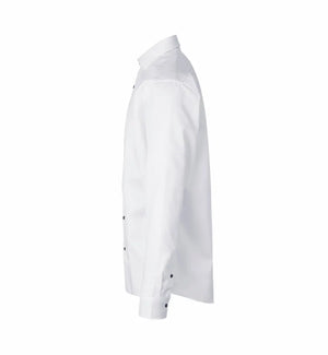 Fine Twill Contrast Business Skjorte, Hvid, Seven Seas S370