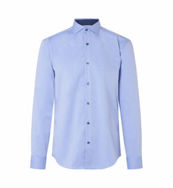 Fine Twill Contrast Business Skjorte, Lyseblå, Seven Seas S370