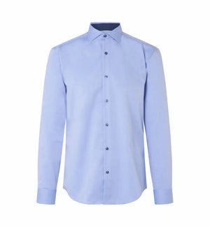 Fine Twill Contrast Business Skjorte, Lyseblå, Seven Seas S370