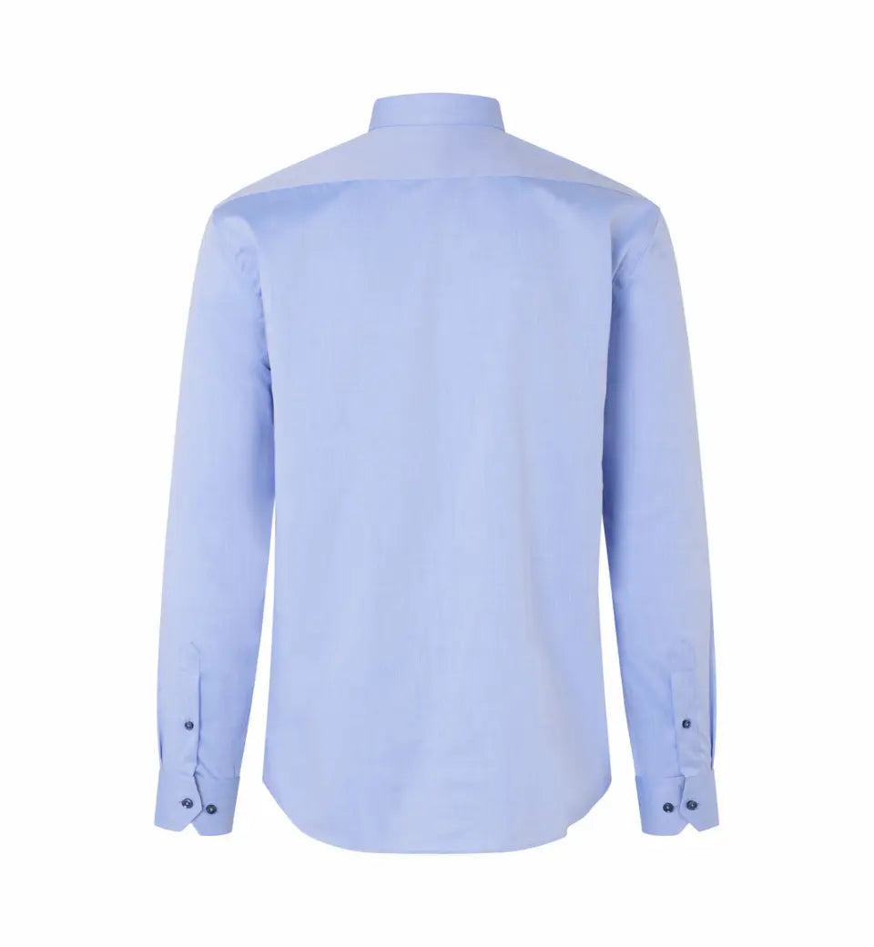 Fine Twill Contrast Business Skjorte, Lyseblå, Seven Seas S370