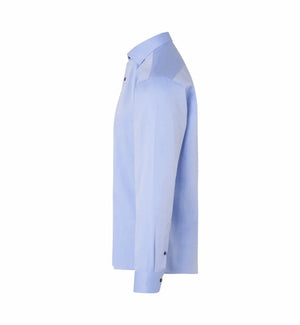 Fine Twill Contrast Business Skjorte, Lyseblå, Seven Seas S370