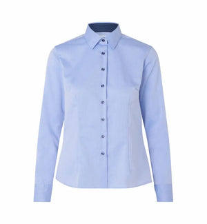 Fine Twill Contrast Business Skjorte, Lyseblå, Seven Seas S372