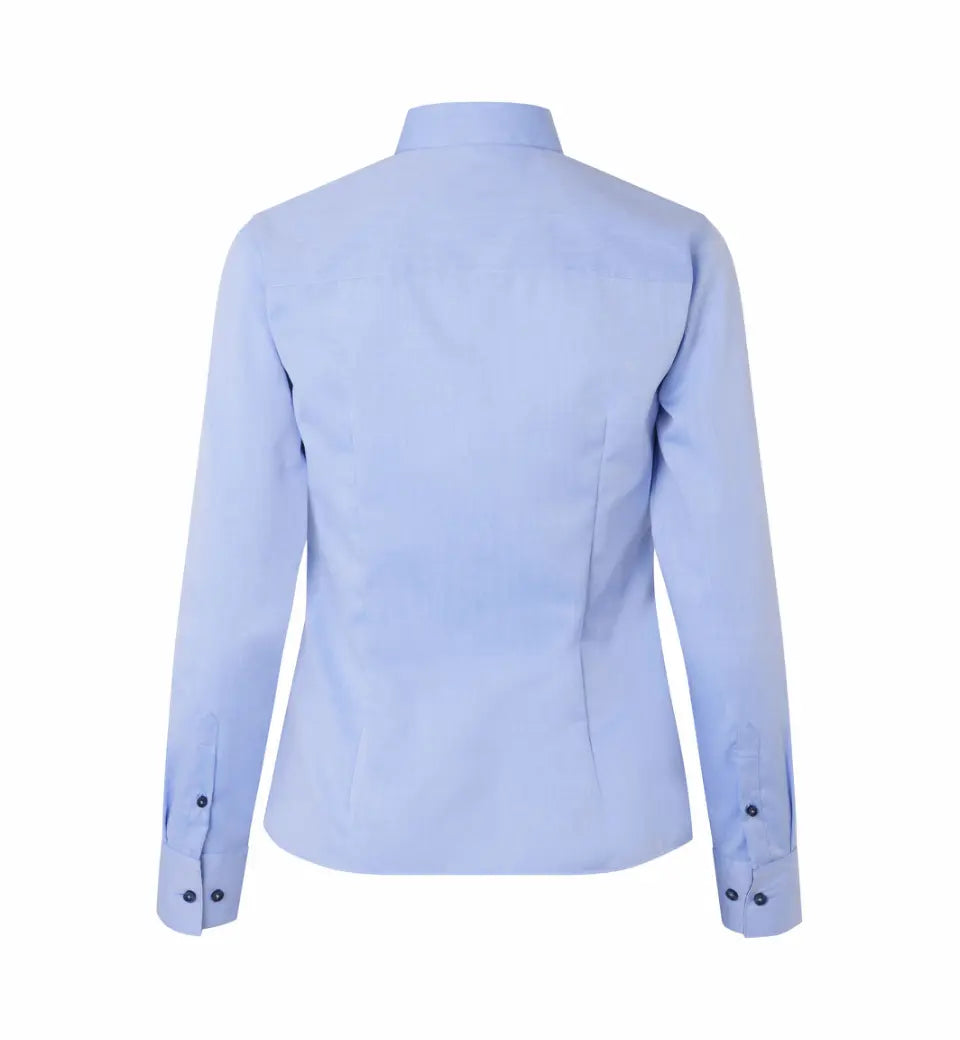 Fine Twill Contrast Business Skjorte, Lyseblå, Seven Seas S372