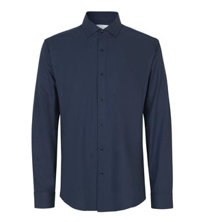 Stretch Skjorte Regular fit, Herre, Navy - S50
