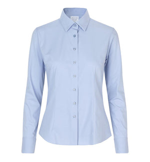 Hybrid Modern fit dameskjorte, Blå  - Seven Seas S52