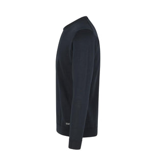 Klassisk Merino Pullover – Blød & Tidløs Strik i Uldmix - Navy Blå - S650