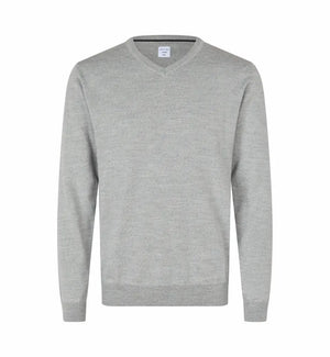 The knit v-neck, Lysegrå, Seven Seas S670