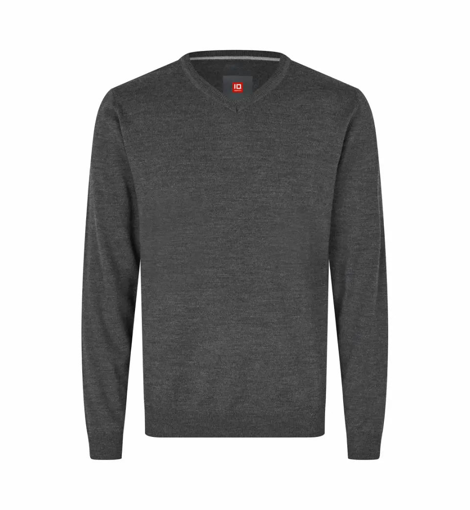 The knit v-neck, Mørkegrå, Seven Seas S670