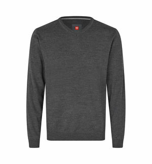 The knit v-neck, Mørkegrå, Seven Seas S670
