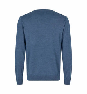 The knit v-neck, Blå, Seven Seas S670