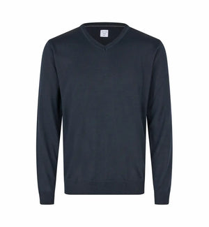 The knit v-neck, Navy, Seven Seas S670