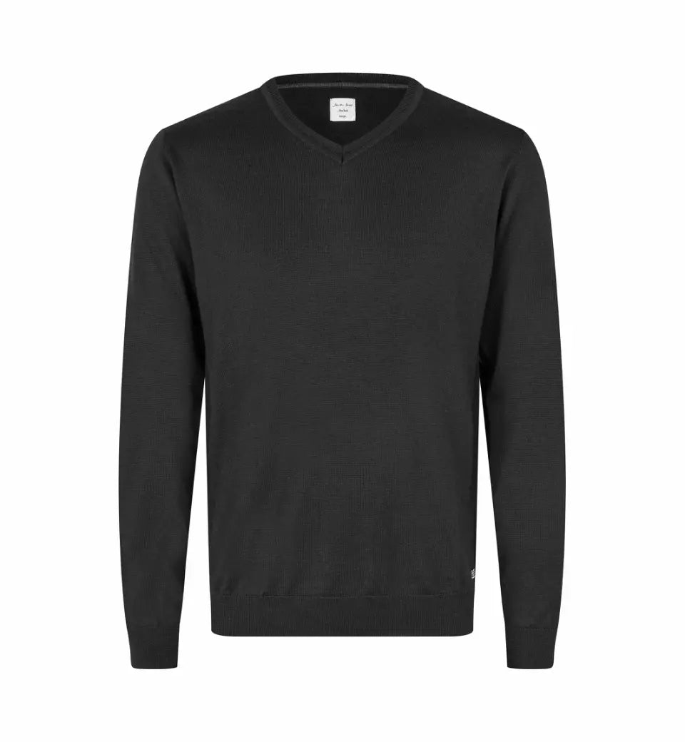 The knit v-neck, Sort, Seven Seas S670