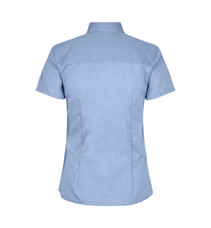 Fine Twill kortærmet Modern fit dameskjorte, Blå - Dame - Seven Seas S721