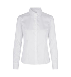 Moderne fit Fine Twill dameskjorte - Hvid - Seven Seas SS720