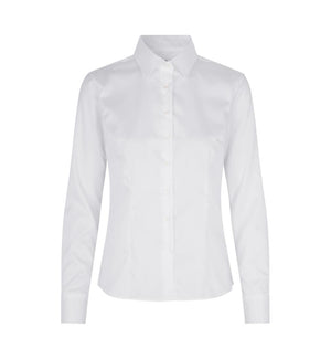 Moderne fit Fine Twill dameskjorte - Hvid - Seven Seas SS720