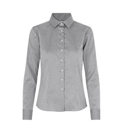 Moderne fit Fine Twill dameskjorte - Grå - Seven Seas SS720