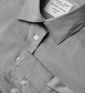 Moderne fit Fine Twill dameskjorte - Grå - Seven Seas SS720