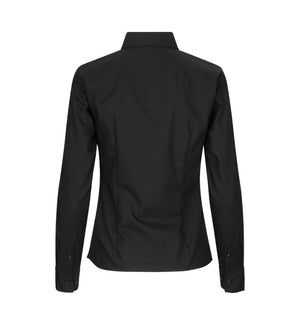 Moderne fit Fine Twill dameskjorte - Sort - Seven Seas SS720