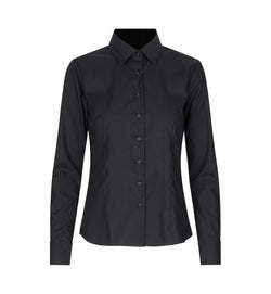 Moderne fit Fine Twill dameskjorte - Sort - Seven Seas SS720