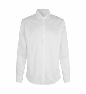 Fine Twill Moderne Business Skjorte, Hvid, Seven Seas SS8