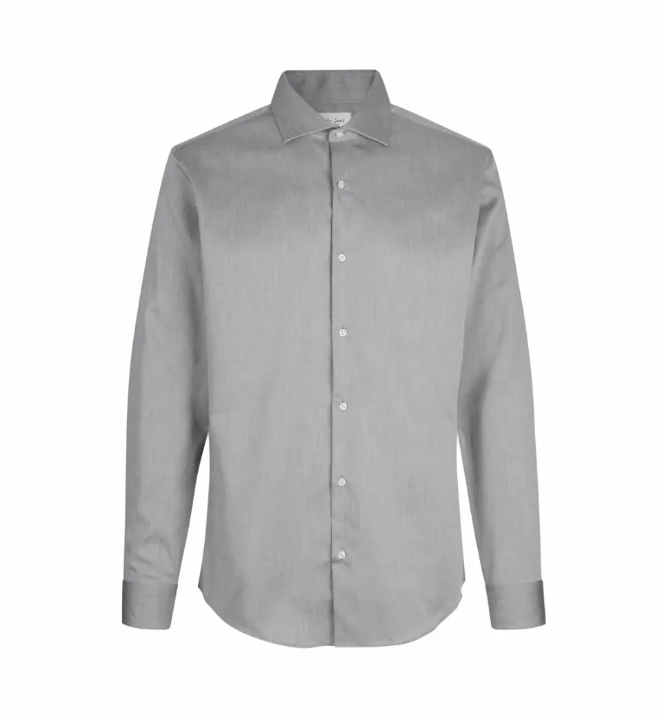 Fine Twill Moderne Business Skjorte, Sølv Grå, Seven Seas SS8