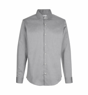 Fine Twill Moderne Business Skjorte, Sølv Grå, Seven Seas SS8