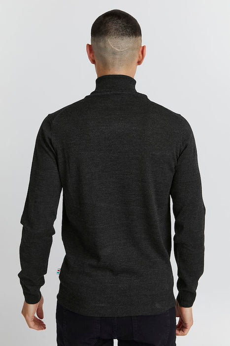 Konrad Knitted Pullover, Dark Grey Melange - Casual Friday 501483 - 50818