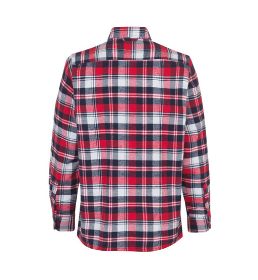 Skovmandskjorte i rød med trykknap - Herre - ID 0204 - Modekompagniet.dk