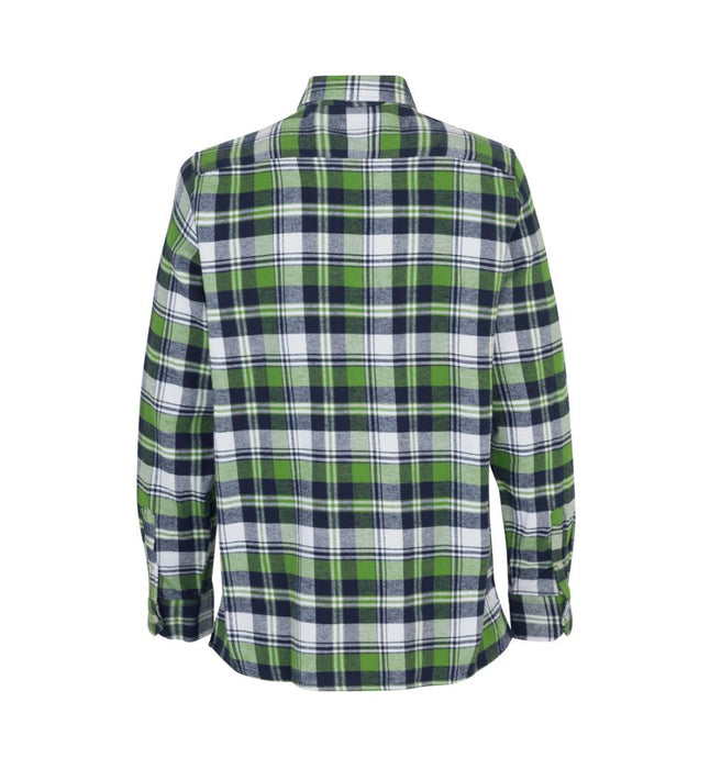 Skovmandskjorte i grøn med trykknap - Herre - ID 0204 - Modekompagniet.dk