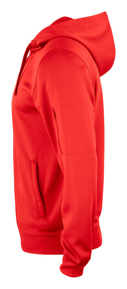 Basic Active Hoody Full Zip - Rød - Clique 021014 - Modekompagniet.dk