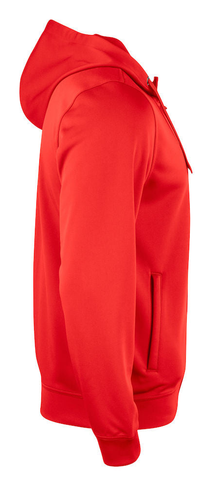 Basic Active Hoody Full Zip - Rød - Clique 021014 - Modekompagniet.dk