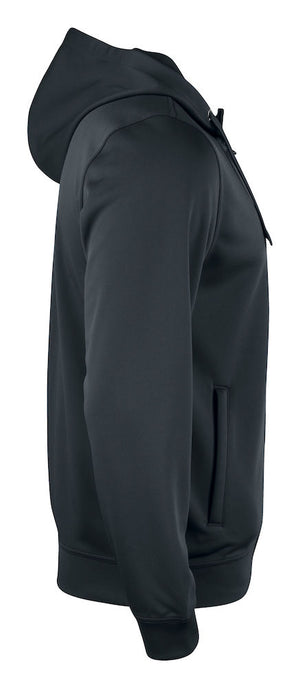 Basic Active Hoody Full Zip - Sort - Clique 021014 - Modekompagniet.dk