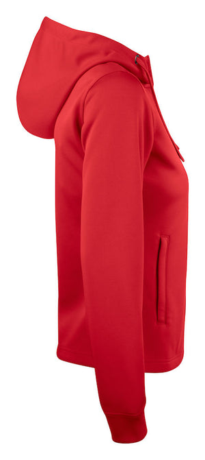 Basic Active Hoody Full Zip - Kvinder - Rød - Clique 021014 - Modekompagniet.dk