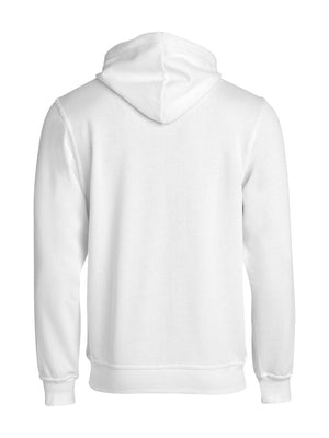 Basic sweat hættetrøje med lynlås, Hvid - Clique 021034