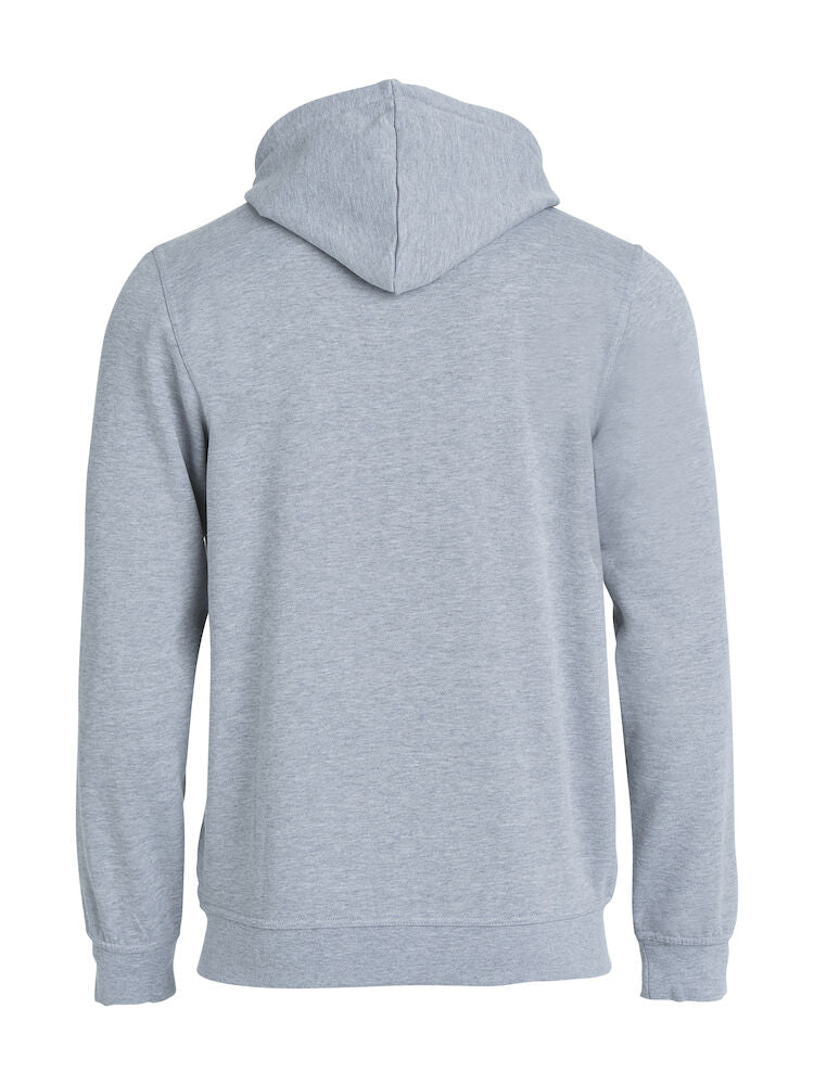 Basic sweat hættetrøje med lynlås, Grå melange - Clique 021034