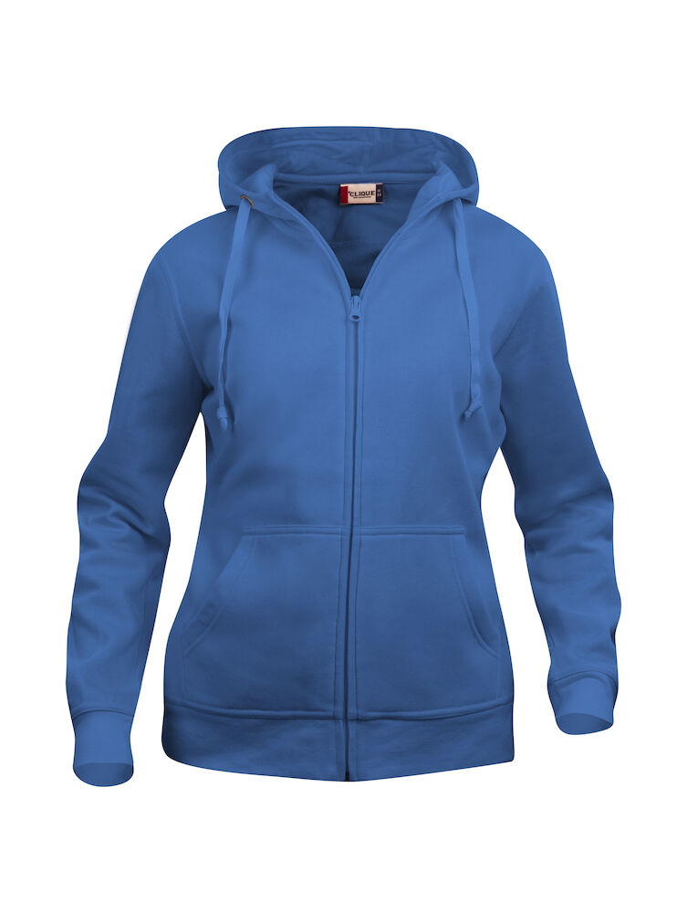 Basic Hoody Zip dame hættetrøje, Konge blå - Clique 021035