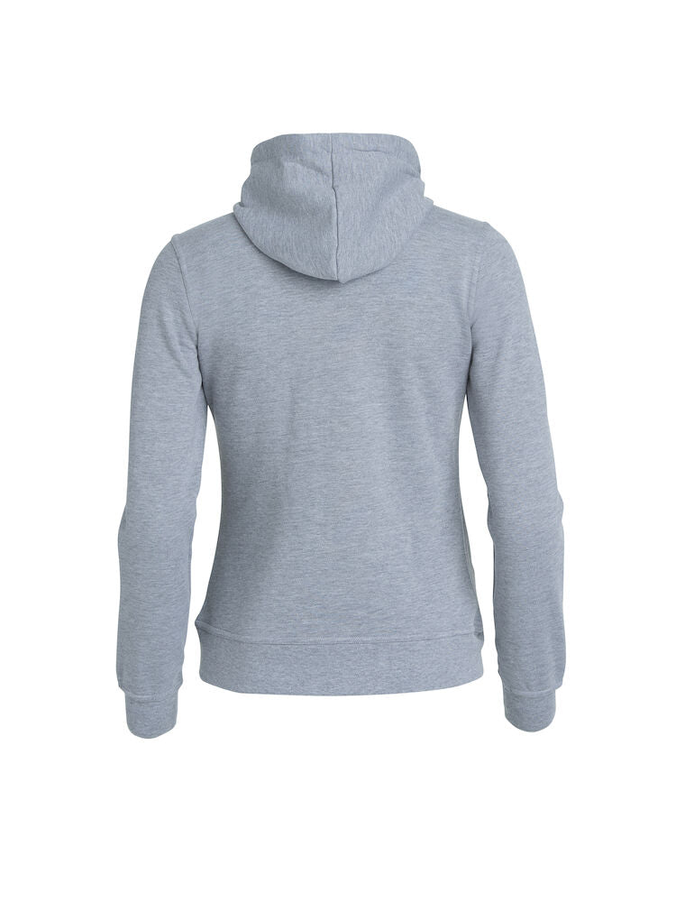 Basic Hoody Zip dame hættetrøje, Grå - Clique 021035