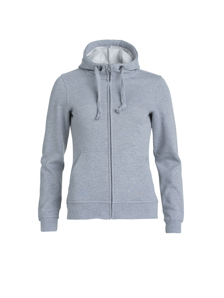 Basic Hoody Zip dame hættetrøje, Grå - Clique 021035