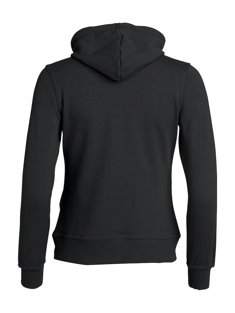 Basic Hoody Zip dame hættetrøje, Sort - Clique 021035