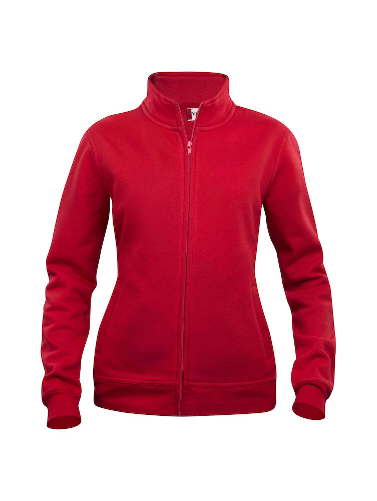 Basic Cardigan dame sweatshirt, Rød - Clique 021039