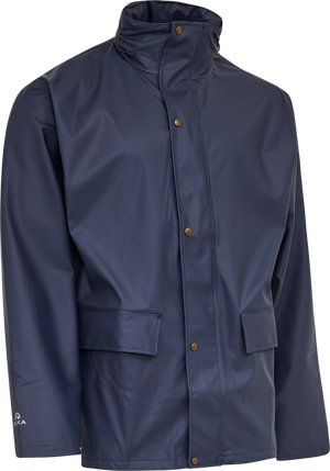 Elka Dry Zone PU regnjakke, Marine - 026300 - Modekompagniet.dk
