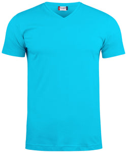 Basic-T V-neck - Herre - Turkis - Clique 029035 - Modekompagniet.dk