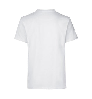 Ekstra slidstærk T-shirt til herre – Hvid, bomuld med fire-lags rib - 0300