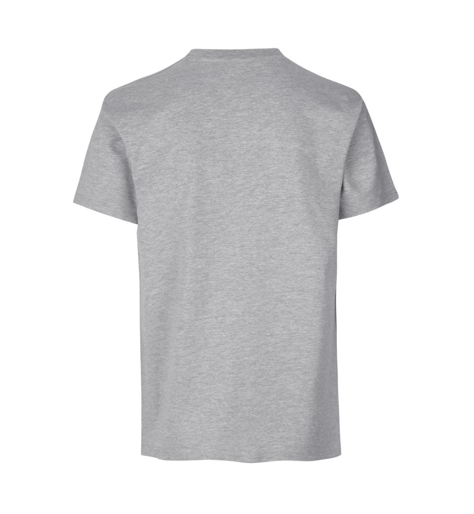 Ekstra slidstærk T-shirt til herre – Grå melange, bomuld med fire-lags rib - 0300